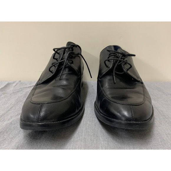 COLE HAAN City Split Toe Black Leather Oxford Lace-Up Shoes Sz. 13 Bnfts Chrty